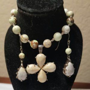 Wendy Mink Stone Necklace & Earrings set